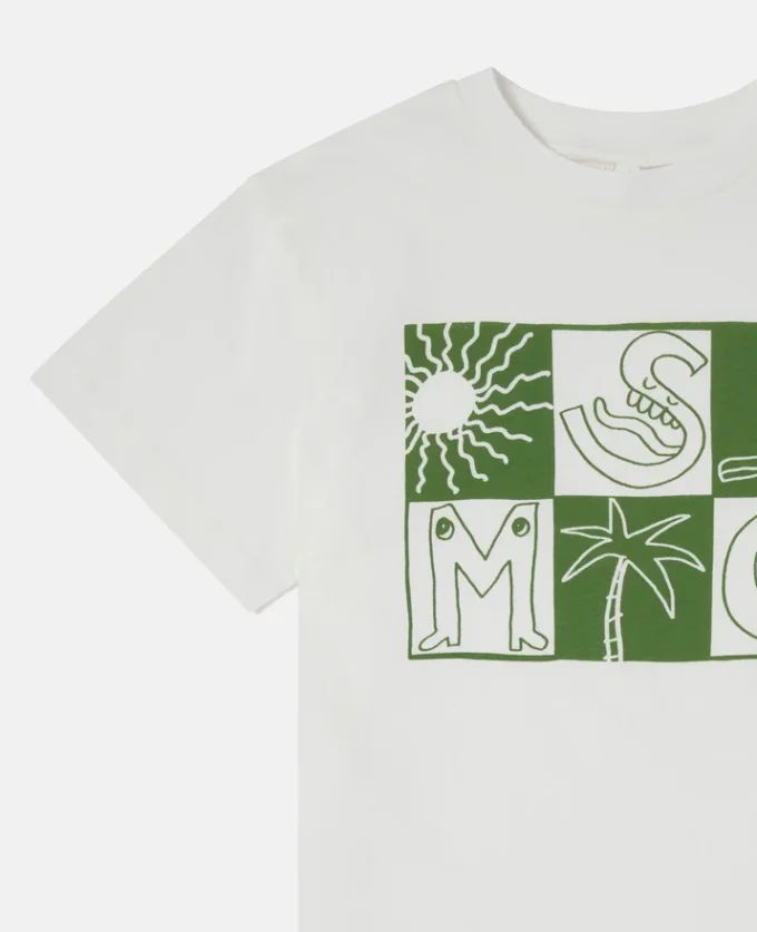 Brand Lettering Check T-Shirt Brand Lettering Check T-Shirt