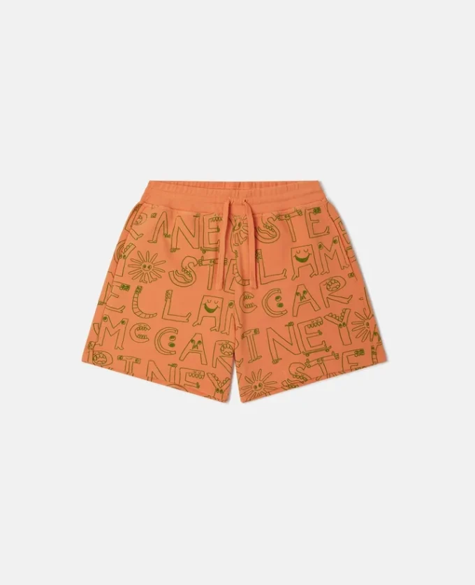 Brand Lettering Print Shorts Brand Lettering Print Shorts