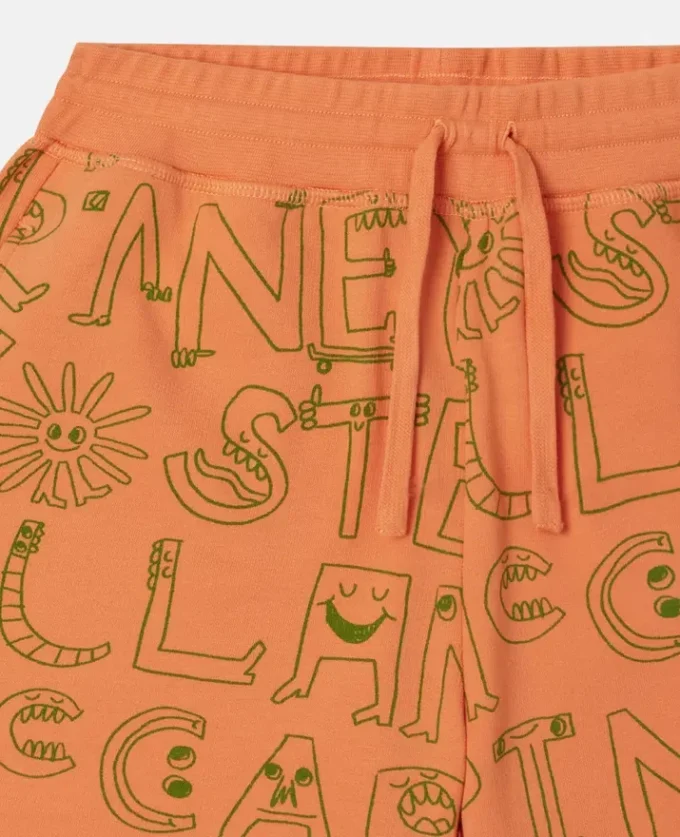 Brand Lettering Print Shorts Brand Lettering Print Shorts