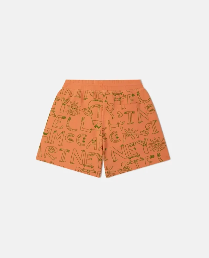 Brand Lettering Print Shorts Brand Lettering Print Shorts