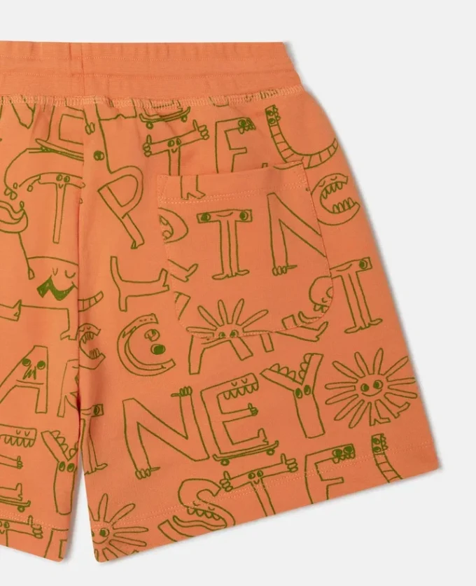 Brand Lettering Print Shorts Brand Lettering Print Shorts