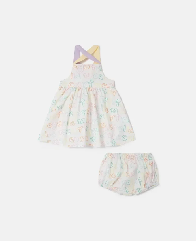 Brand Print Dress and Bloomers Set Brand Print Dress and Bloomers Set