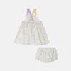 Brand Print Dress and Bloomers Set Brand Print Dress and Bloomers Set