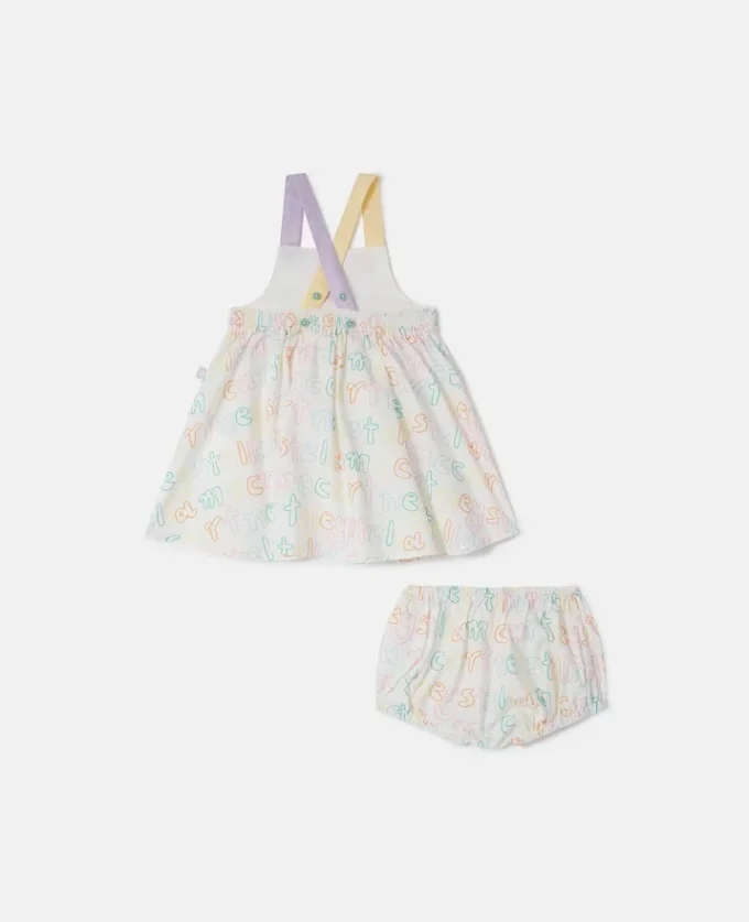 Brand Print Dress and Bloomers Set Brand Print Dress and Bloomers Set