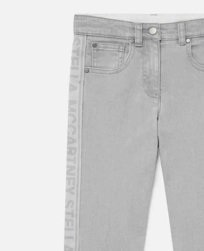 Branded Panel Denim Jeans Branded Panel Denim Jeans