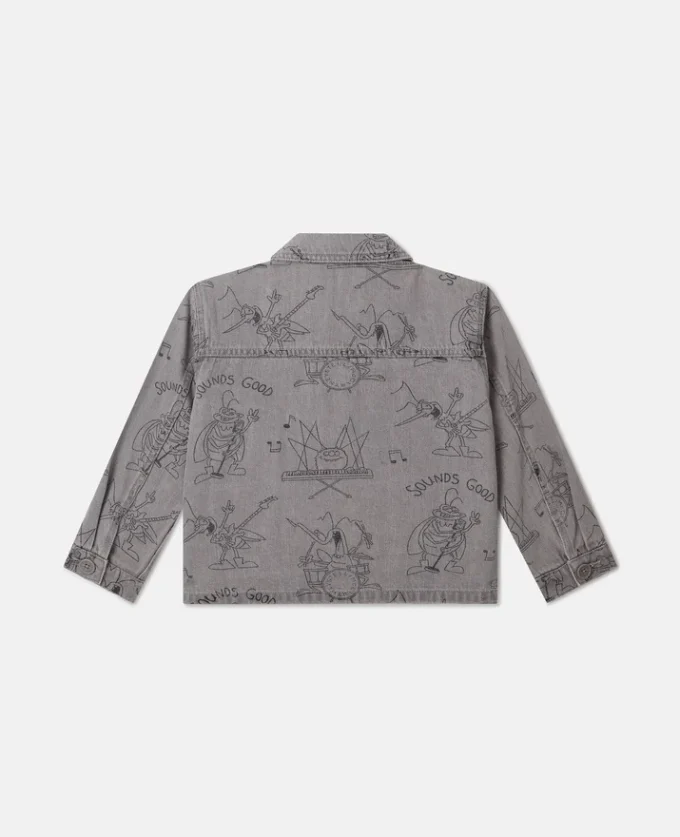 Bug Band Print Denim Jacket Bug Band Print Denim Jacket