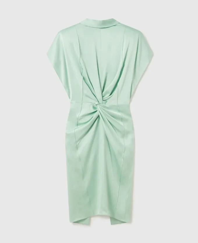 Cap-Sleeve Halterneck Twist Midi Dress Cap-Sleeve Halterneck Twist Midi Dress