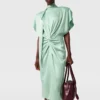 Cap-Sleeve Halterneck Twist Midi Dress Cap-Sleeve Halterneck Twist Midi Dress