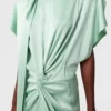 Cap-Sleeve Halterneck Twist Midi Dress Cap-Sleeve Halterneck Twist Midi Dress