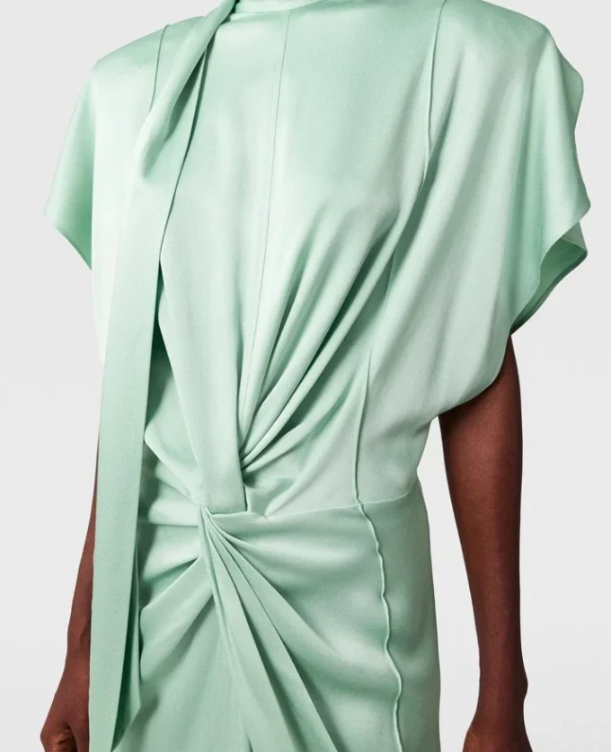 Cap-Sleeve Halterneck Twist Midi Dress Cap-Sleeve Halterneck Twist Midi Dress