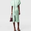 Cap-Sleeve Halterneck Twist Midi Dress Cap-Sleeve Halterneck Twist Midi Dress