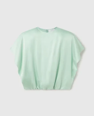 Cap-Sleeve Shoulder Pad Top