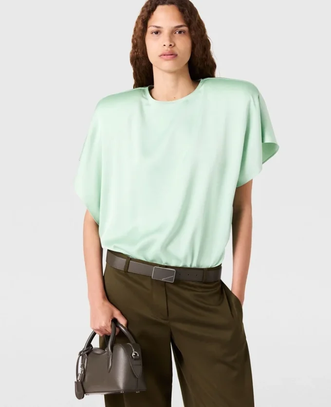 Cap-Sleeve Shoulder Pad Top Cap-Sleeve Shoulder Pad Top