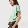 Cap-Sleeve Shoulder Pad Top Cap-Sleeve Shoulder Pad Top