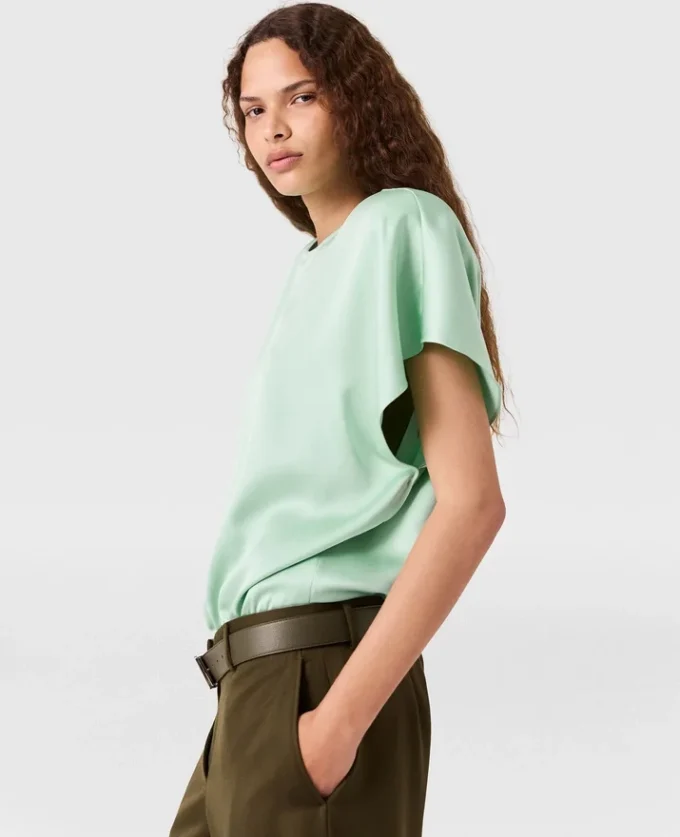 Cap-Sleeve Shoulder Pad Top Cap-Sleeve Shoulder Pad Top