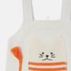 Cat Graphic Embroidered Romper Cat Graphic Embroidered Romper