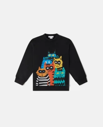Cats Graphic Sweatshirt