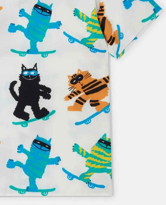 Cats Print Short-Sleeve Shirt Cats Print Short-Sleeve Shirt