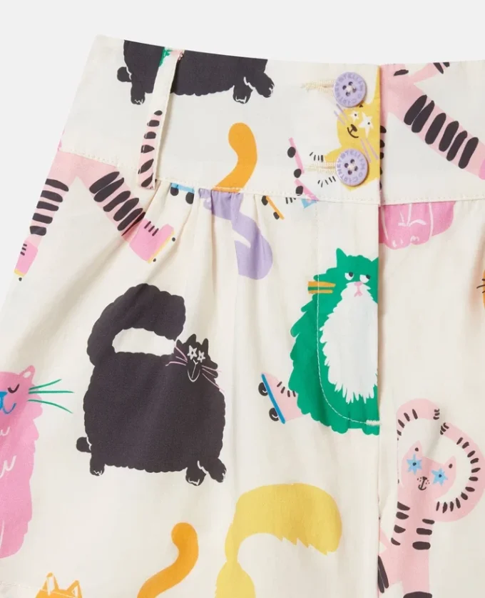 Cats Print Shorts Cats Print Shorts