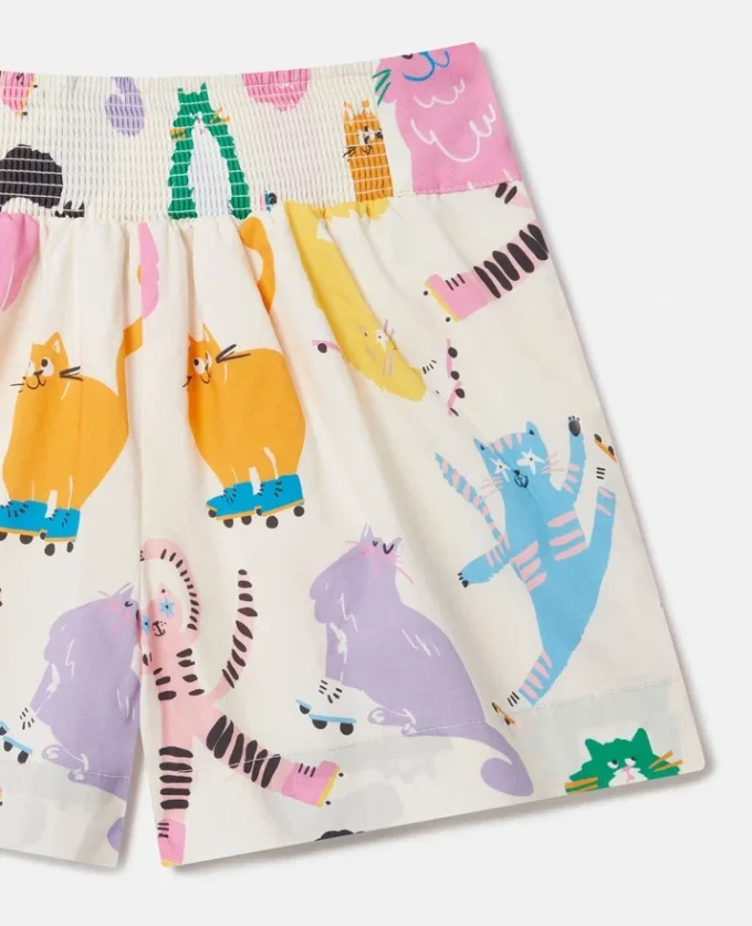 Cats Print Shorts Cats Print Shorts