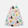 Cats Print Sleeveless Dress