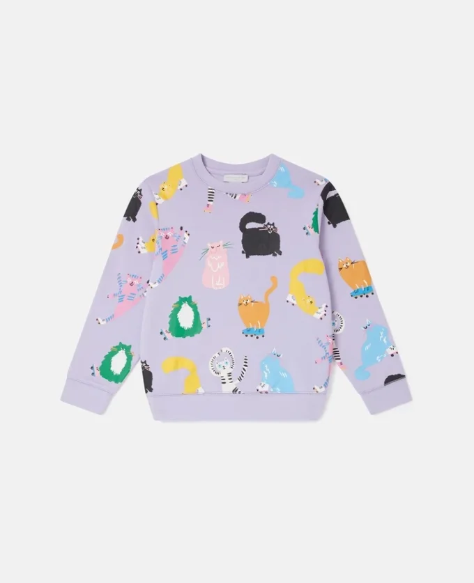 Cats Print Sweatshirt Cats Print Sweatshirt