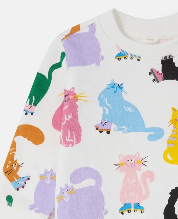 Cats Print Sweatshirt Cats Print Sweatshirt