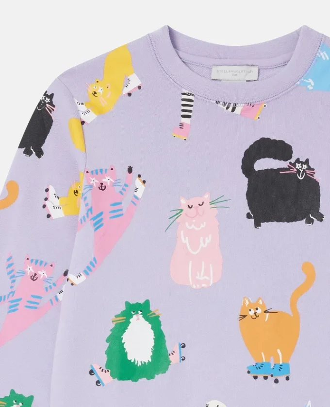 Cats Print Sweatshirt Cats Print Sweatshirt