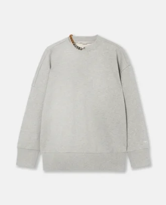 Chain-Embellished Sweatshirt