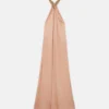 Chain Halterneck Satin Maxi Dress Chain Halterneck Satin Maxi Dress