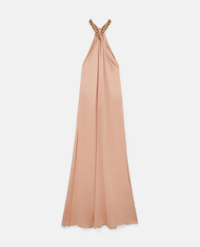 Chain Halterneck Satin Maxi Dress Chain Halterneck Satin Maxi Dress