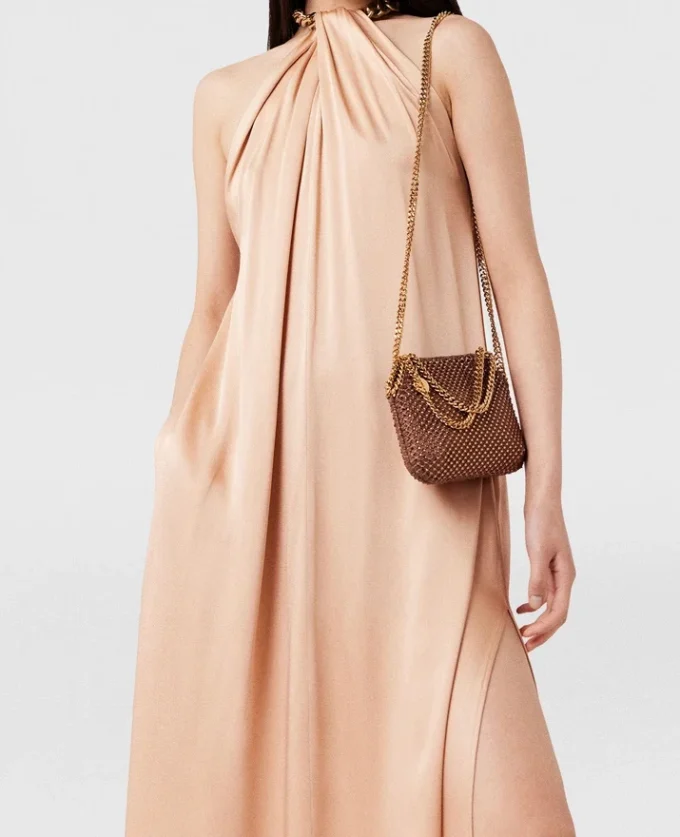 Chain Halterneck Satin Maxi Dress Chain Halterneck Satin Maxi Dress