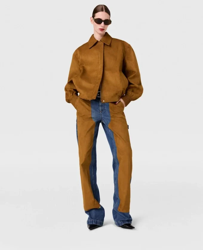 Boxy Collared Bomber Jacket Boxy Collared Bomber Jacket