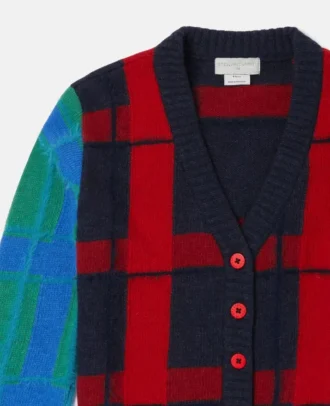 Checked Cardigan