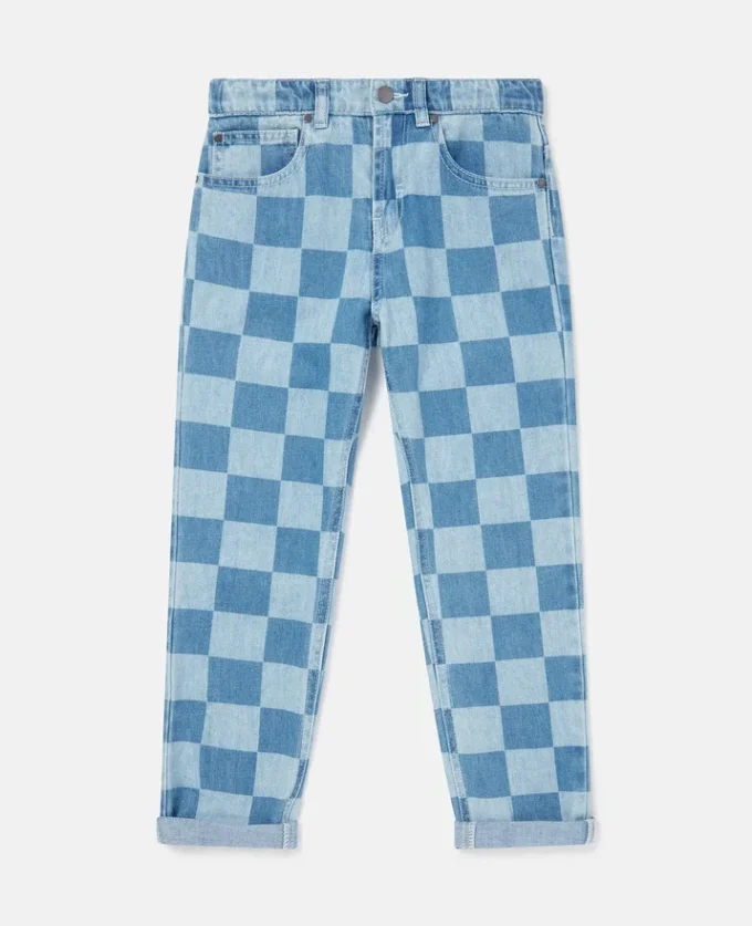 Checkerboard Print Jeans Checkerboard Print Jeans