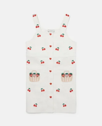 Cherry Embroidered Sleeveless Dress