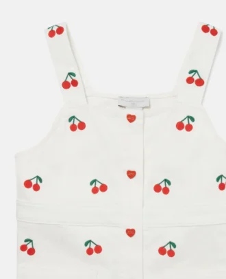 Cherry Embroidered Sleeveless Dress