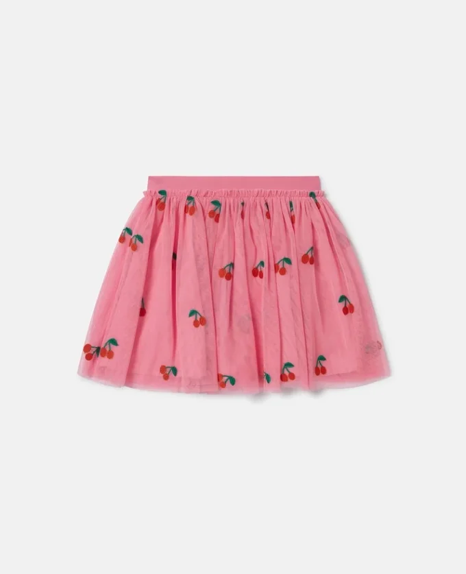Cherry Embroidered Tulle Skirt Cherry Embroidered Tulle Skirt