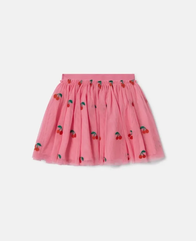 Cherry Embroidered Tulle Skirt Cherry Embroidered Tulle Skirt