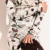 Cherry Print Mesh Long Sleeve Top Cherry Print Mesh Long Sleeve Top