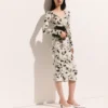 Cherry Print Mesh Long Sleeve Top Cherry Print Mesh Long Sleeve Top