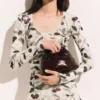 Cherry Print Mesh Long Sleeve Top Cherry Print Mesh Long Sleeve Top