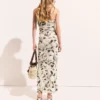 Cherry Print Mesh Strapless Midi Dress Cherry Print Mesh Strapless Midi Dress