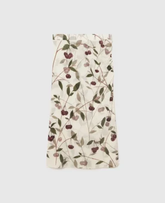 Cherry Print Midi Skirt