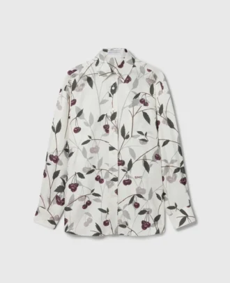 Cherry Print Oversized Shirt