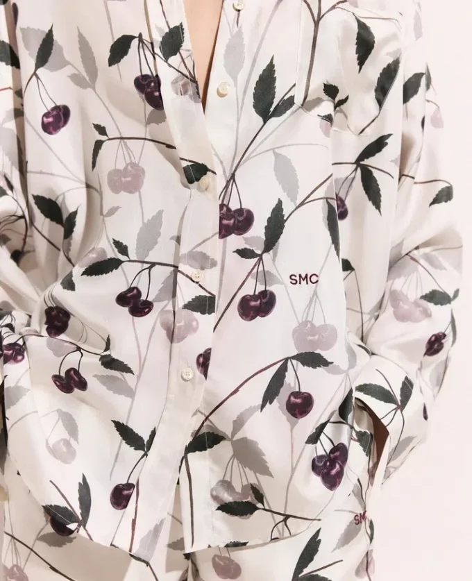 Cherry Print Oversized Shirt Cherry Print Oversized Shirt