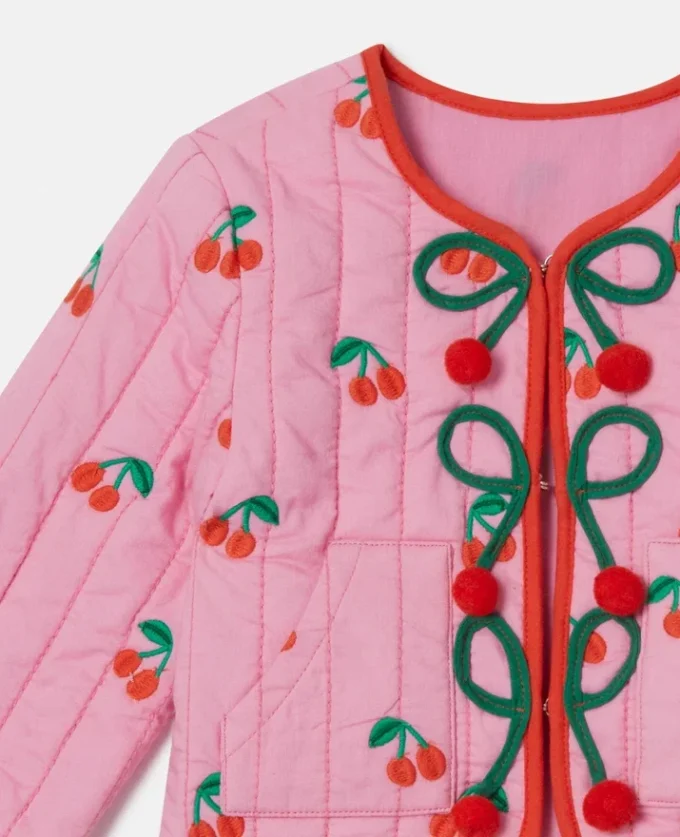 Cherry Print Quilted Jacket Cherry Print Quilted Jacket