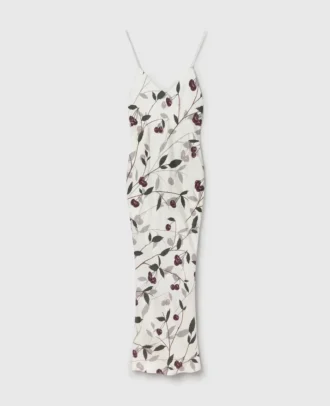 Cherry Print Sleeveless Midi Dress
