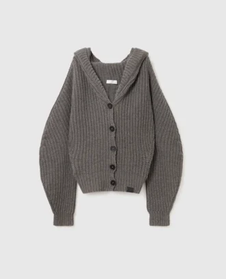 Chunky Ribbed Hooded Cardigan