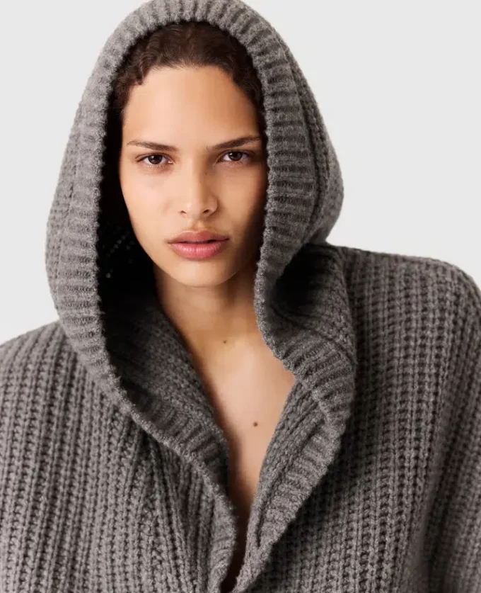 Chunky Ribbed Hooded Cardigan Chunky Ribbed Hooded Cardigan